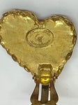 Vintage Christian Lacroix Heart Ear Clip Ons.
