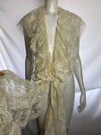 Vintage Frank Usher Bridal Boho Festival Lace 3-piece Skirt Suit