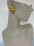 Vintage Yves Saint Laurent Gold Tone Clip-on Earrings