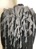 Vicky Valere Paris Black Velvet Jacket with Lace