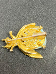 Vintage Turquoise Fly Brooch