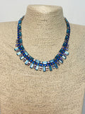 Vintage Austrian Emerald Cut Crystals Necklace