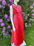 Vintage 1960s Red Pink Ombré Long Dress