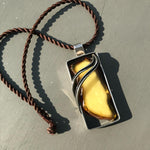 Butterscotch Amber in Sterling Silver Designer Necklace