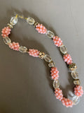 Louis Rousselet Pink Grapes Beads Necklace