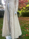 1990s Vintage White Maxi Opera Coat