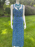 Vintage 1950s Jacques Heim Paris Blue Dress