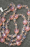 Vintage Louis Rousselet Glass Necklace & Pink Bicolour Necklace