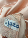 Vintage 1930s Bias Cut Peach Rayon Dress