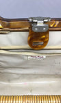 Vintage Wicker Bag with Butterscotch Lucite Handle