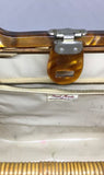 Vintage Wicker Bag with Butterscotch Lucite Handle