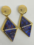Long Dangling Pearlised Lucite Clip-on Earrings