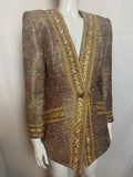 Ches Pritchard Couture Gold Lame and Pink Jacket