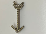 Vintage Rhinestones Small Arrow Brooch