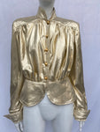 Vintage 1970s Gold Lame Blouse