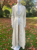 1990s Vintage White Maxi Opera Coat