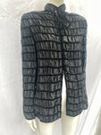 Vintage Lancetti Rushed Ribbon Black Jacket