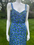 Vintage 1950s Jacques Heim Paris Blue Dress
