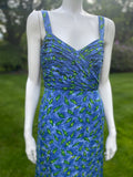 Vintage 1950s Jacques Heim Paris Blue Dress