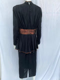 Frank Usher Black Dress with Lame Bow