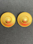 Vintage 1980s Sphinx Gold Plated Clip-On Earrings