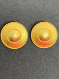 Vintage 1980s Sphinx Gold Plated Clip-On Earrings