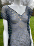 Art Deco Assuit Midnight Blue Dress