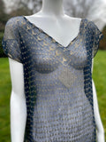 Art Deco Assuit Midnight Blue Dress