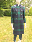 Rosemarie Van Bree Green Tartan Coat