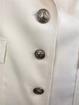 Chanel Ivory White Jacket with CC Logo Buttons