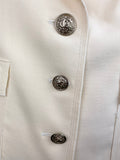 Chanel Ivory White Jacket with CC Logo Buttons