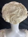 Vintage 1950s White Raffia Hat