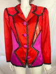 Vintage Yves Saint Laurent Red Pink Sequinned Jacket