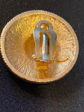 Vintage 1980s Sphinx Gold Plated Clip-On Earrings