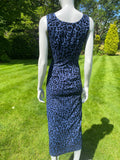 Vintage 1990s Hunza Leopard Devore Bodycon MIDI Dress