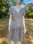Vintage 1980a sequinned Houndtooth Effect Dress