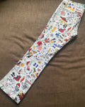Vintage Gucci Tattoo Print White Jeans