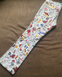 Vintage Gucci Tattoo Print White Jeans