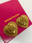 Vintage Butler& Wilson Hearts Clip-On Eaarings