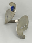 Silver Hallmarked Cuff with Lapis Lazuli.