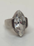 Vintage Silver 925 Ring with Marquise Cut Zirconia