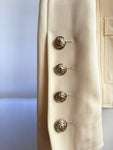 Chanel Ivory White Jacket with CC Logo Buttons