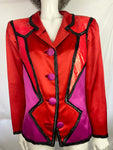Vintage Yves Saint Laurent Red Pink Sequinned Jacket