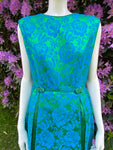 Vintage 1970s Turquoise Green Dress by Blanes