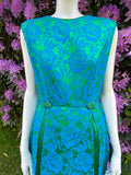 Vintage 1970s Turquoise Green Dress by Blanes