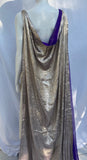 1920s Art Deco Lame Dress Train Cape Robe
