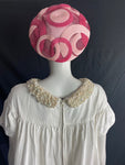 Vintage Trikki by Edna Wallace Pink Raffia Beret Hat