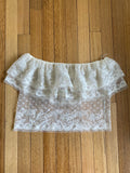 Vintage Frank Usher Bridal Boho Festival Lace 3-piece Skirt Suit