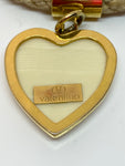 Vintage Valentino Heart Rope Necklace and Clip on Earrings