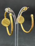 Ottoman Hands Semiprecious Hoop Earrings